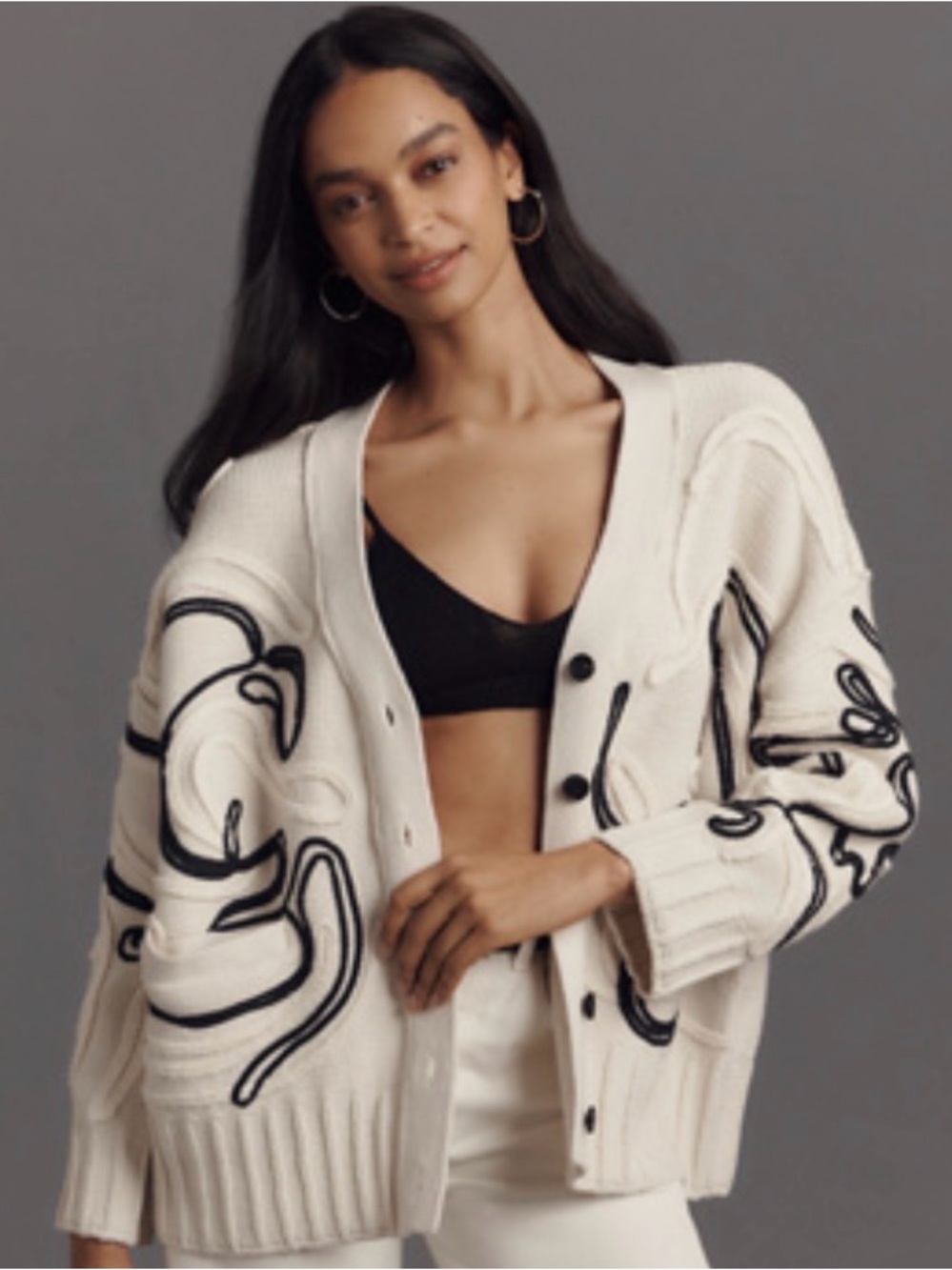 NWOT Pilcro Embroidered Oversized Sweater